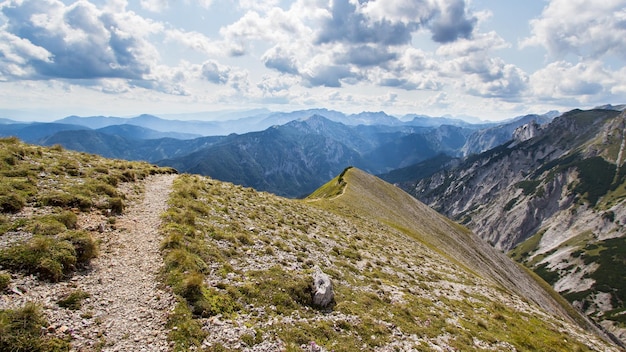 Beautiful scenery of the Hochschwab mountains in Austria