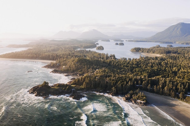 Beautiful scenery of a Pacific Rim National Park Reserve in Bamfield, Canada