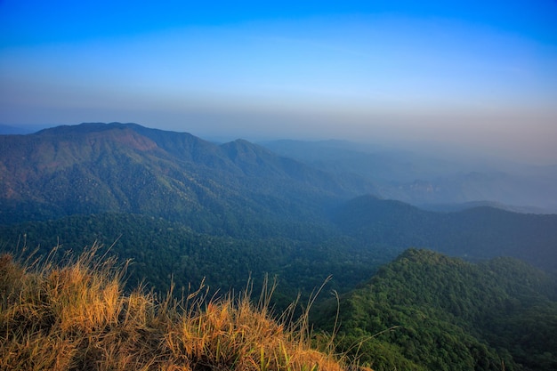 Beautiful scenery during sunrise time at Khao Takhian Ngo  Khao Kho District