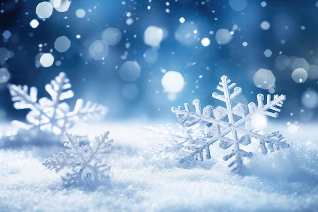 Beautiful Scenic Snowflake Background