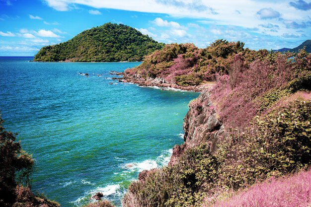 Foto bella di mare sull'isola.