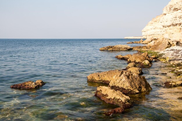 Beautiful sea landscape rocky west cost of crimea europe ukraine