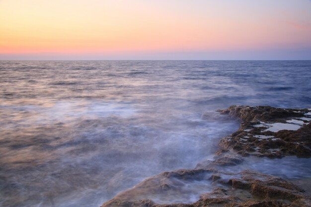 Beautiful sea landscape Rocky west cost of Crimea Europe Ukraine