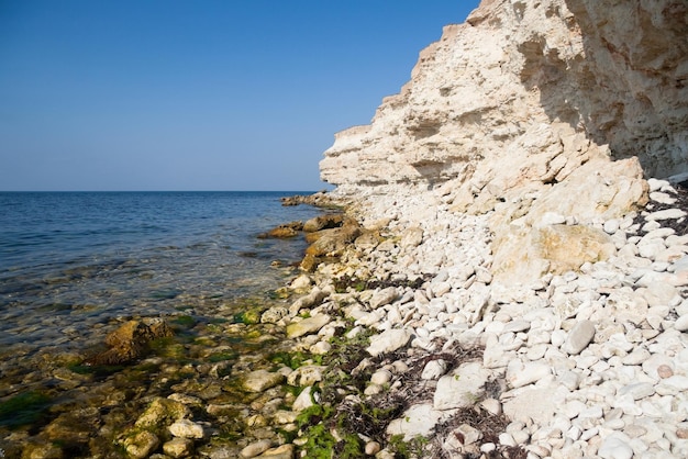 Beautiful sea landscape Rocky west cost of Crimea Europe Ukraine