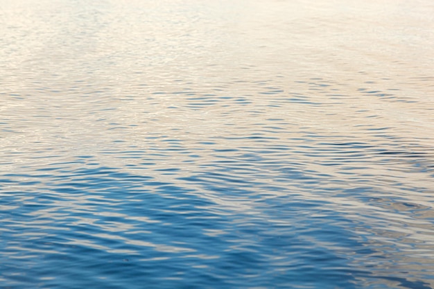 Beautiful sea landscape with waves of blue color