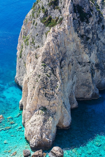 그리스 자킨토스 섬의 아름다운 바다 풍경