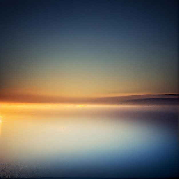 Photo beautiful sea or ocean landscape at sunset or sunrise generative ai