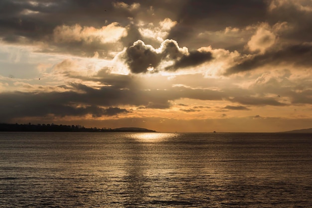 Beautiful sea view during sunrise