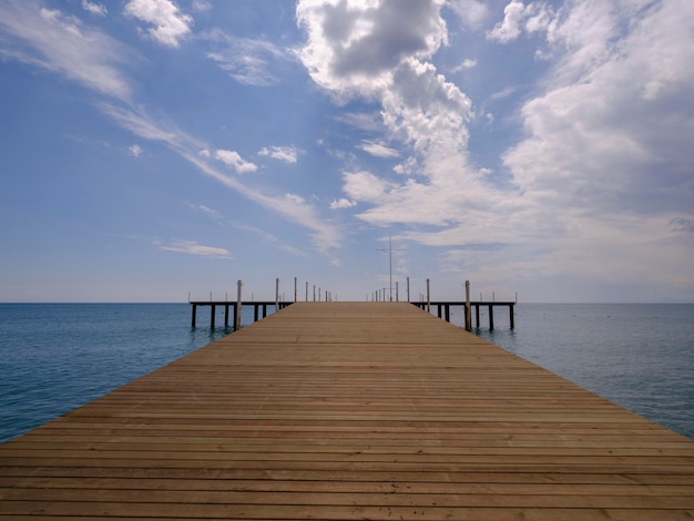 Beautiful sea view and wooden pier