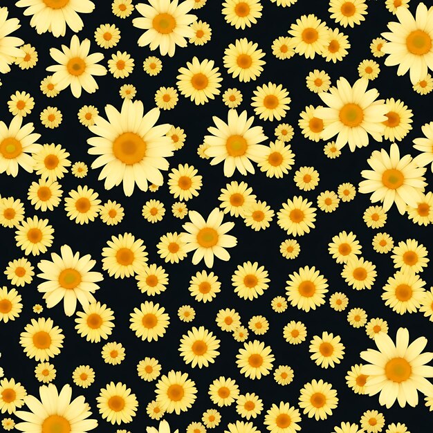 Beautiful seamless flowers pattern ai generated