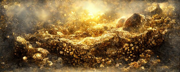 Premium AI Image | Beautiful Seamless Gold Stone Background