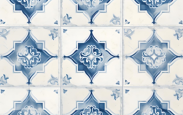 Beautiful seamless pattern in patchwork style with hand draw tile wallpaper