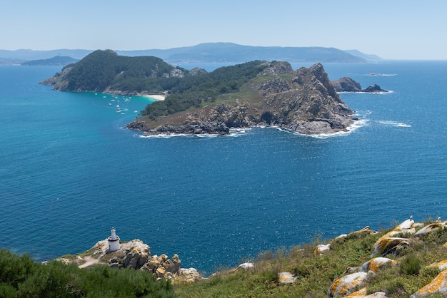 Photo beautiful seascape, atlantic islands national park, 