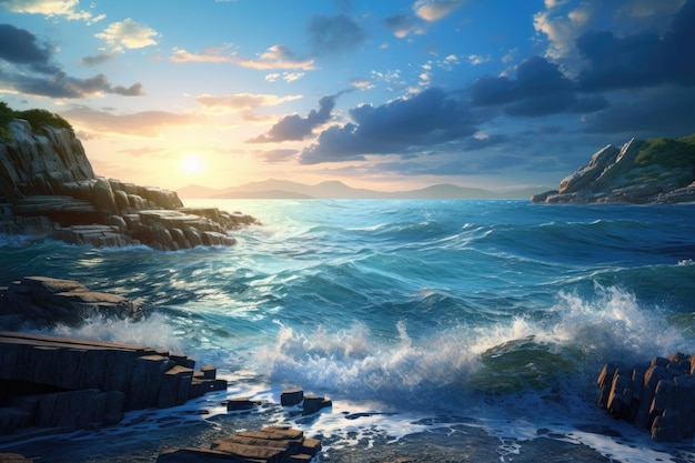 Beautiful seascape sea ocean wallpaper