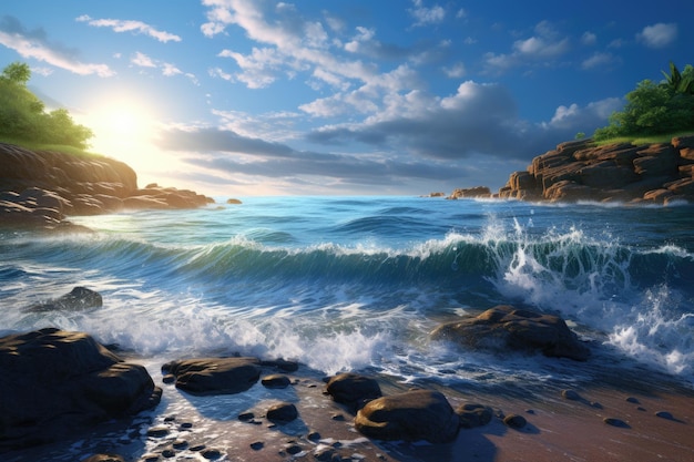 Beautiful seascape sea ocean wallpaper