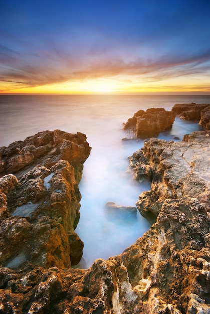 Beautiful seascape during sunset