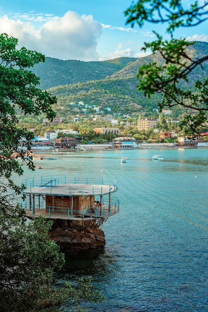 Beautiful seascapes from the Golitsyn trail mountain views in summer