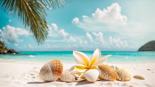 Beautiful seashells on the sand