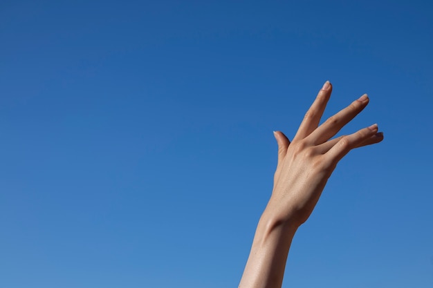 Photo beautiful and sensitive hands concept