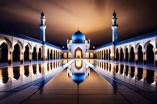 Photo the beautiful serene mosque at