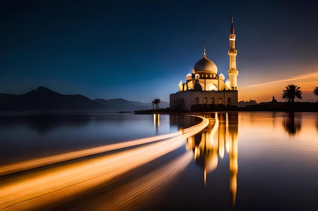 Прекрасная спокойная мечеть в