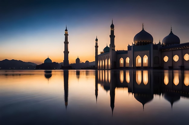 The beautiful serene mosque at