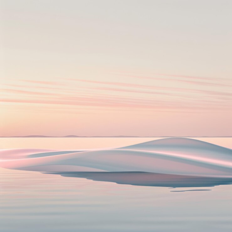 A beautiful serene scene of a mountain and a body of water