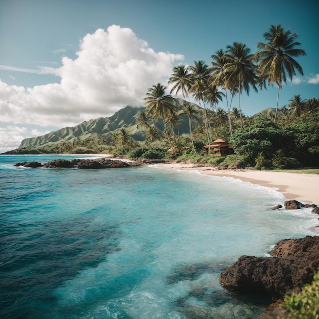 Beautiful Shallow Water Beach Scenery