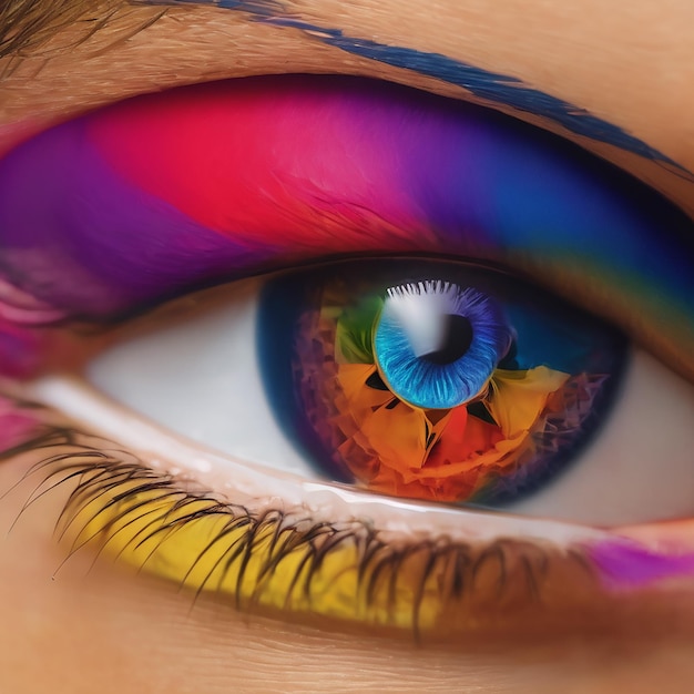 Beautiful Sharp Eye with Million of Color Photo