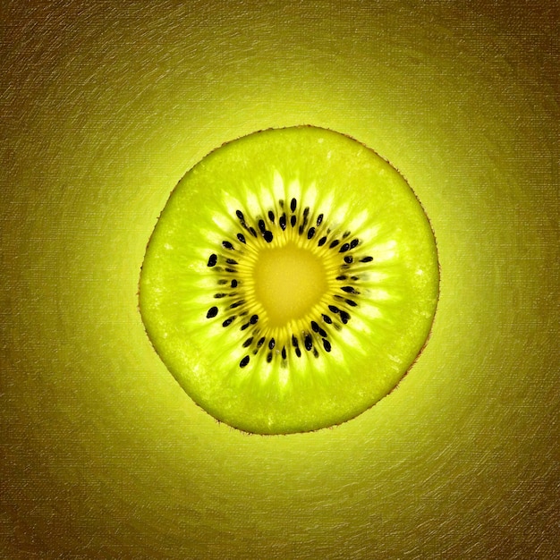 Beautiful shining sliced kiwi