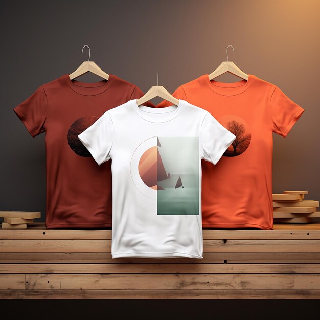 Beautiful shirts designs and mockups