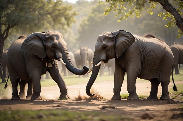 beautiful shot of an African elephant walking