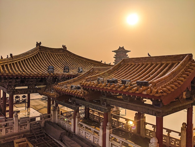 Beautiful shot of ancient chinese architecture