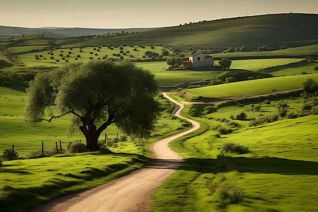 Foto una bella foto della campagna spagnola