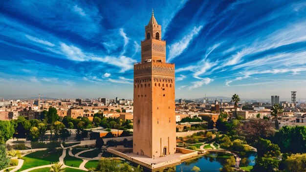 Photo beautiful shot of the hassan tower in rabat morocco