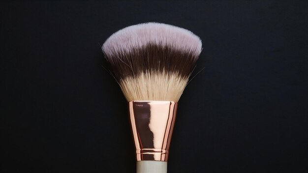 Beautiful shot of makeup brush isolated on black