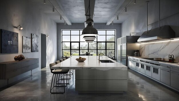 Beautiful shot of a modern house kitchen