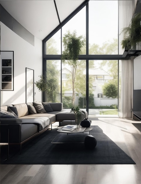 Beautiful shot of a modern house living room