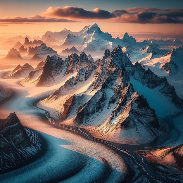 Beautiful shot of mountains in Iceland