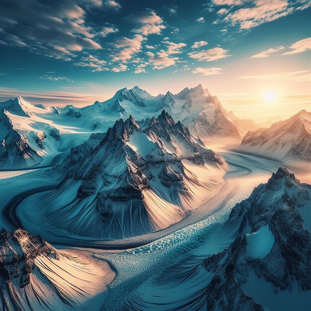 Beautiful shot of mountains in Iceland