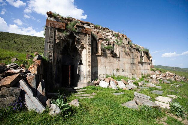 Beautiful shot of the Neghuts Vank during the day in Arzakan, Kotayk, Armenia