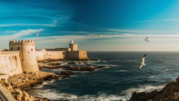 Beautiful shot of sagres fortress in portugal