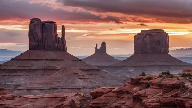 Beautiful shot of sandstone rock formations at the oljato monument valley in utah usa