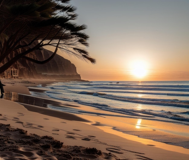 a beautiful shot of a sandy beach with sand and a cloudy sky