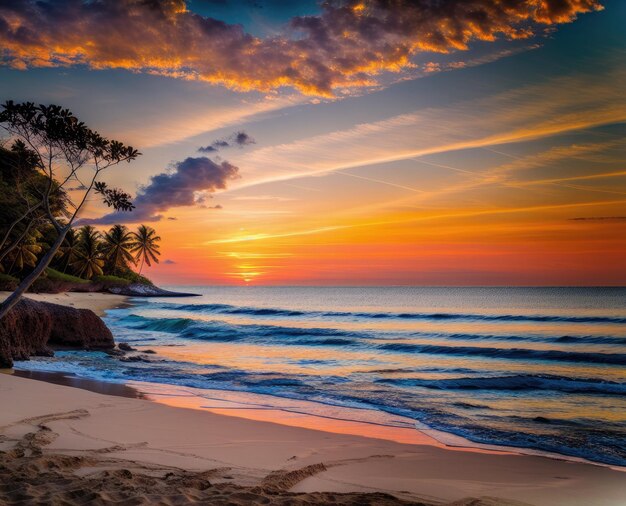 a beautiful shot of a sandy beach with sand and a cloudy sky