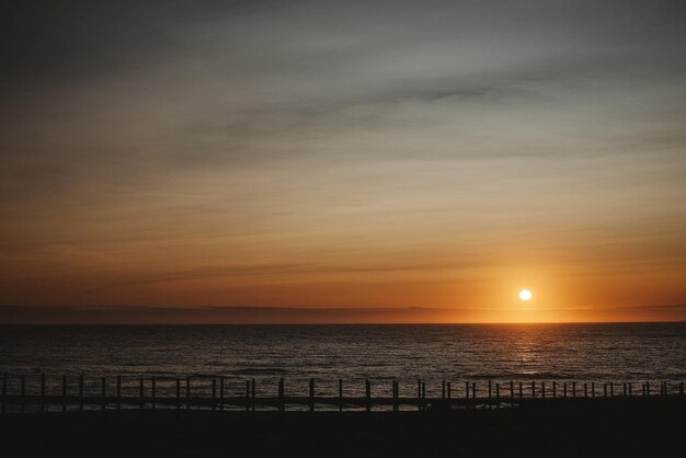 Beautiful shot of a sunset on a seacoast