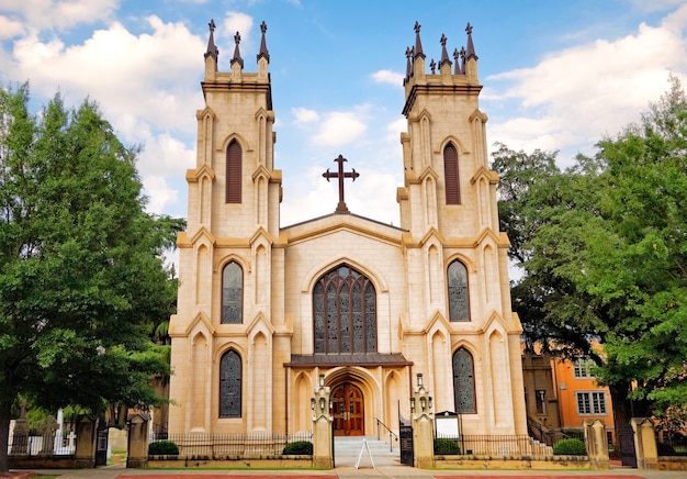 Bellissimo scatto della cattedrale episcopale della trinità, columbia, south carolina