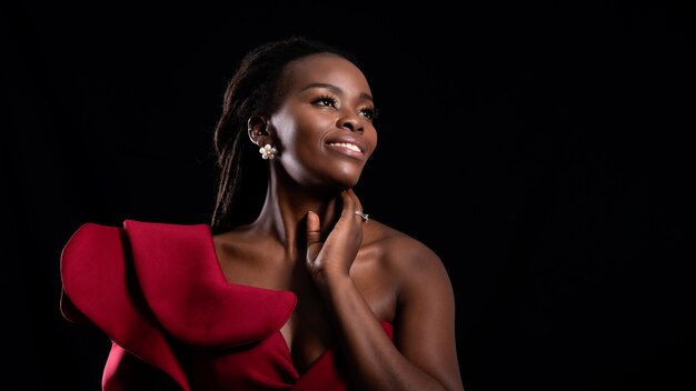 Beautiful shot of woman african face.