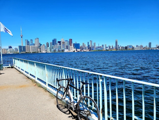 Beautiful sightseeing to toronto downtown from toronto island