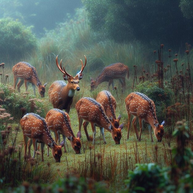 Photo beautiful sika deer